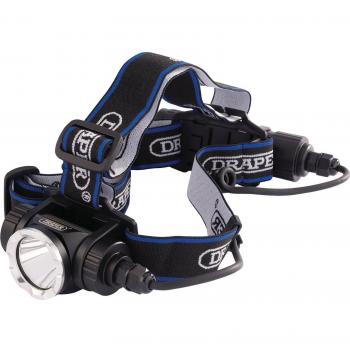 Draper 10W Rechargeable LED Head Torch Black