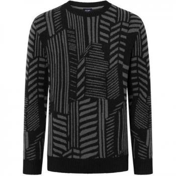 Joop Jeans Rundhalspullover Skyo in Schwarz-Grau