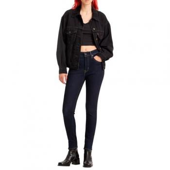 Jeans Levi's 721 Taille Haute Skinny Indigo Bleu Marine Femme