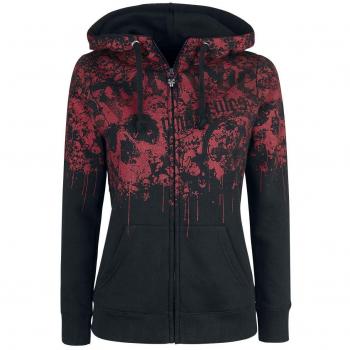 Felpa con cappuccio Rock Rebel by EMP - Freaking Out Loud - S a XXL - Donna - nera