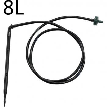 Greenhouse Drip Irrigation System - 12 Sets with Elbow Arrow Dripper, 3mm Puncher, 2L/4L/8L