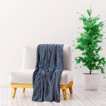 VidaXL Decke Grau 130x170 cm Polyester