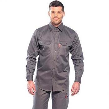 Bizflame Biz Flame Men's Flame Resistant Work Shirt Grey 5XL
