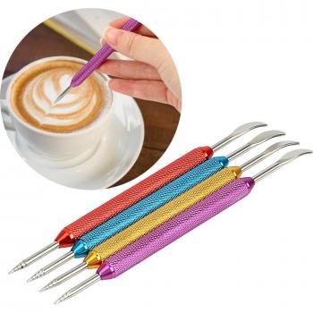 Stainless Steel Latte Foam Spatula Coffee Art Tool