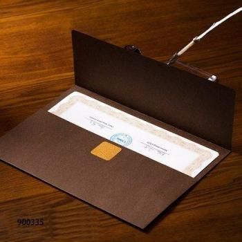 Sobre de papel certificado CUCKOO, 1 unidad, diseño novedoso, incluye tres limas plegables, acabado en papel de plata