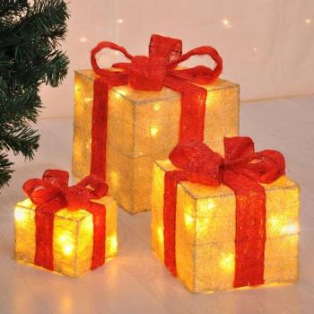 Caja Navideña Decorativa Prolenta Premium con Luz