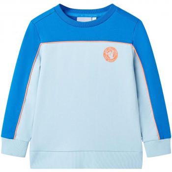VidaXL Sweatshirt Kinder-Sweatshirt Knallblau und Hellblau 128