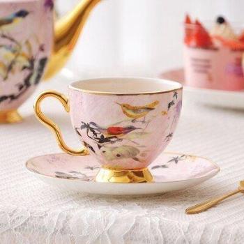 Taza de Té Inglés Pastoral Lujosa