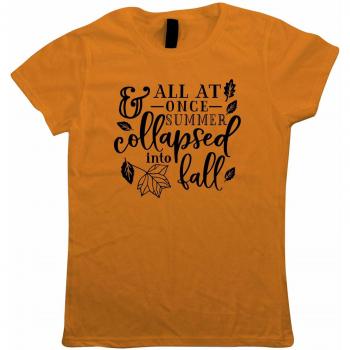 Autumn Colours Falling Leaves Ground Fall Tee