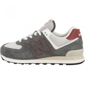 New Balance Scarpa bassa '574' in colori grigio, rosso e bianco