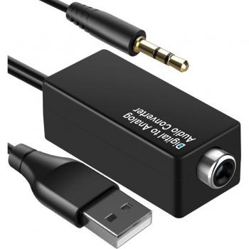 Adaptateur de décodeur D15 DAC numérique à Coaxial et Jack 3.5mm