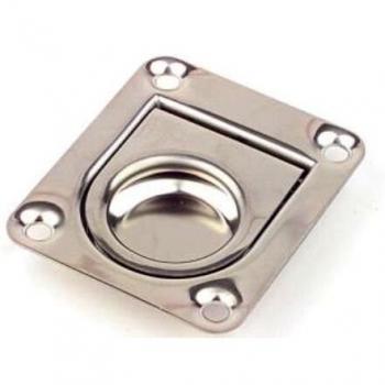 Unisex Chromed Brass Flush Ring Pull Handles – 45mm Pair