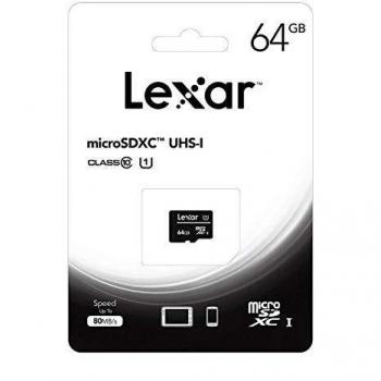 Micro SDXC 64 Gb Classe 10 lettura 80 Mb/s Lexar 932828