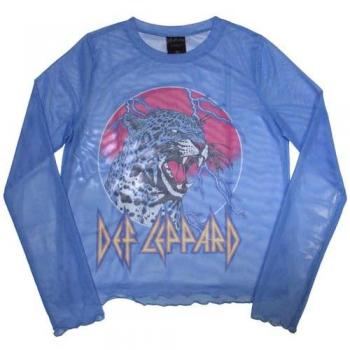 Electric Leopard Long Sleeve Mesh Crop Top