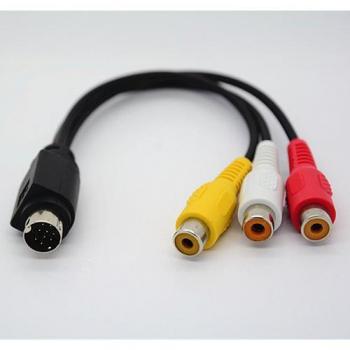 9-Pin S-Video to 3 RCA Component AV Adapter Cable for TV