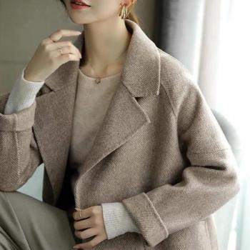 Chaqueta gruesa de lana para mujer