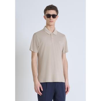 Polo Antony Morato Beige Arena con Parche Tigre