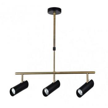 Lampada Regolabile Marrakech 3xGU10 Nero/Pelle