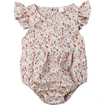 Cute Ruffle Sleeve Baby Girls Romper 9-24M