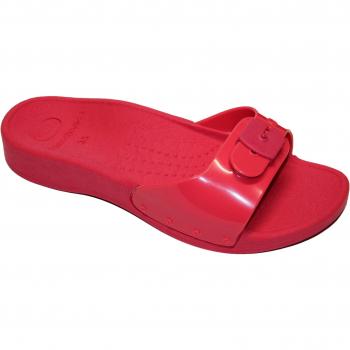 Dr.Scholl Sun ciabatta da piscina in PVC con suola antisdrucciolo e tacco piatto (41, Cherry)