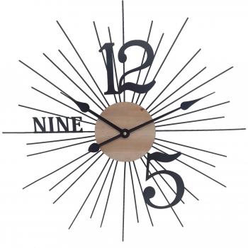 Reloj Abstracto Negro Estilo Vintage 60x4x60cm