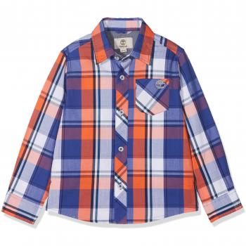 Timberland Chemise Manches Longues, Camisa Naranja para Niños, 6 Años