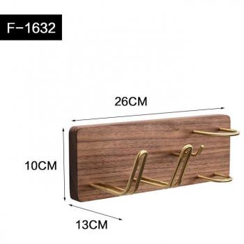 Étagère de cosmétiques en bois et métal pour salle de bain