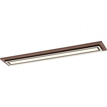LED Deckenpanel Palma in Natur-dunkel und Schwarz 2x24W 1500lm