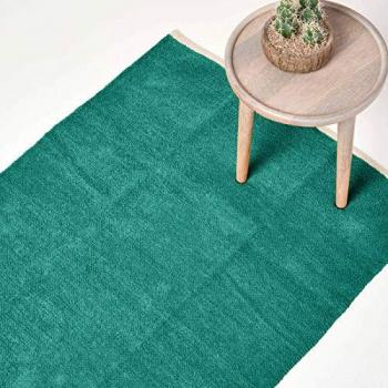 Pure Cotton Teal Chenille Floor Mat – 18x28