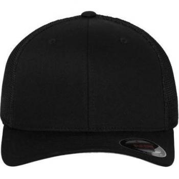 Gorra de malla Flexfit gris oscuro para camionero L-XL