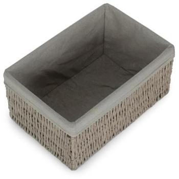Grey‑Lined Paper Rope Hamper – Red Exterior – XL