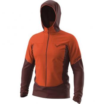 Giacca ibrida uomo Dynafit Traverse Alpha con cappuccio - arancione - taglia S