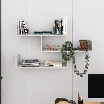 Tibet Wall-Mounted Bookcase Display Unit 120cm Wide