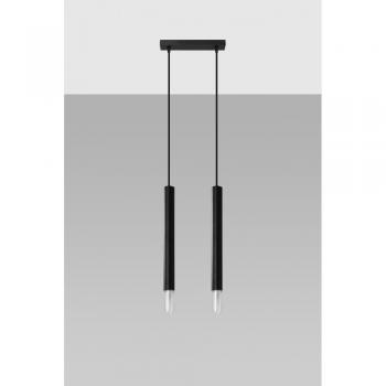 LEDBOX - Sollux Lighting Wezyr Plafoniera a sospensione bar, nera, 2x G9