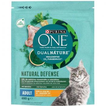 PURINA ONE Dual Nature Crocchette per Gatti Adulto con Pollo e Spirulina - Confezione Risparmio 4 x 650g