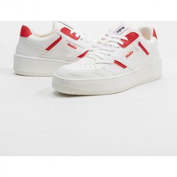 MoEa Eco Low Apple Sneakers for Men - White/Red