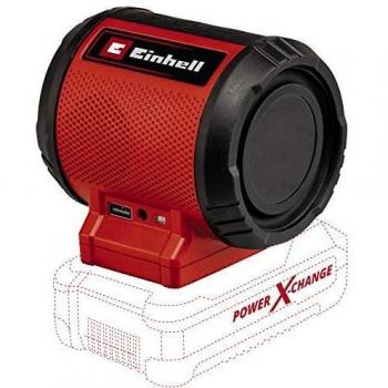 Einhell Power X-Change TC-SR 18 Bare Li BT Solo Cordless Bluetooth Speaker, in Red and Black