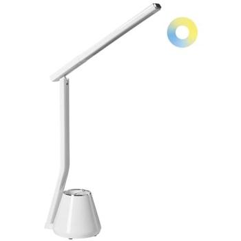 Lampada Ufficio Moderno LED 3 Modalità con Portapenne e Paralume Bianco