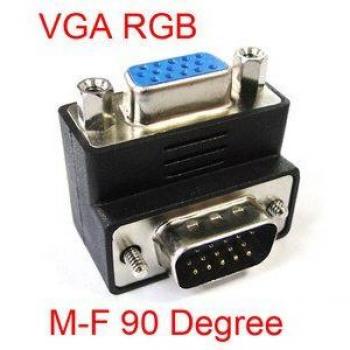 Zihan 90 Degree Angled SVGA VGA Male to Female Adapter