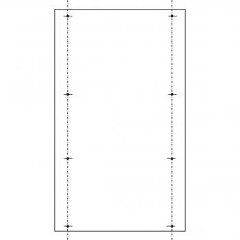 PVC‑Montageplatte für Verteilergehäuser AS‑175 – Modell SY47435M