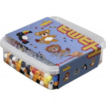 Hama Bügelperlen maxi + Stiftplatten Löwe, Elefant, in Box Durchmesser Bügelperle maxi: 10,0 mm - 1 Stück (00008751)