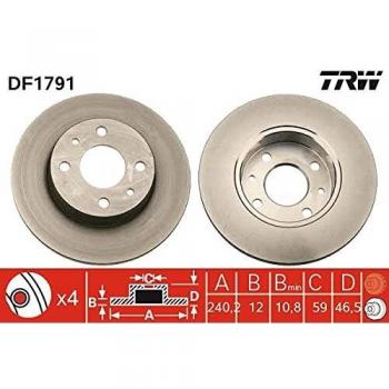 Brzdový kotúč TRW DF1791