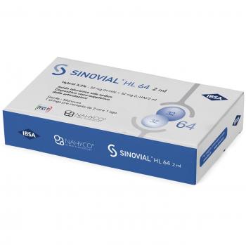 SINOVIAL HL 64 - 1 siringa da 2 ml 32 mg (H-HA) + 32 mg (L-HA)