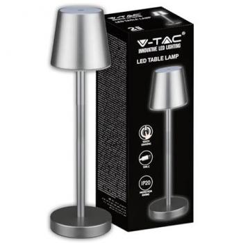Lampe de table LED dimmable 3W gris naturel