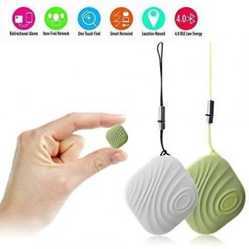 NUT 3 2pcs Mini Anti-perdida inteligente Bluetooth Tracker Inalámbrico Rastreador de llave Localizador Buscador TH445
