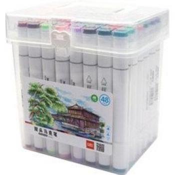 MOKEELO Dual Tip Triangle Pen Set - 12/18/24/36/48 Colors for Painting and Drawing