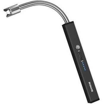 USB Rechargeable RONXS Flexible Neck Lighter – Long Reach for Camping, BBQ & Fireworks