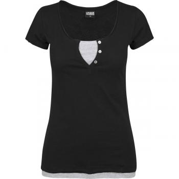 Camiseta para Mujer Urban Classics, Mehrfarbig (Blk/Gry 29)