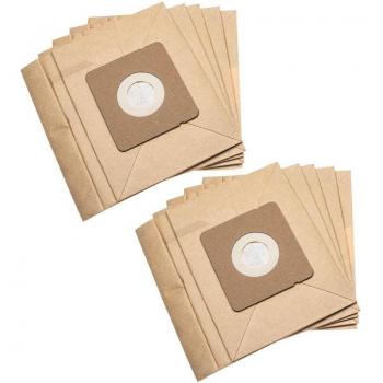 VHBW 10-Pack Sand-Coloured Rowenta Vacuum Bag – 900256502/7 & 900256502/6 – 17.7x17.5 cm