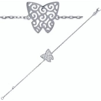 Les Trésors De Lily - Zilveren Vlinderarmband (rhodium) - 16x15 mm